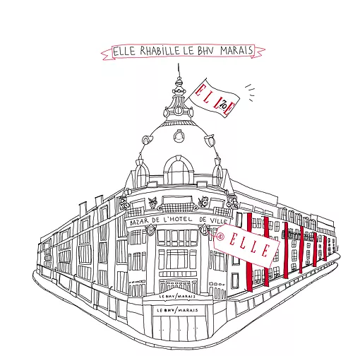 Elle rhabille le BHV Marais